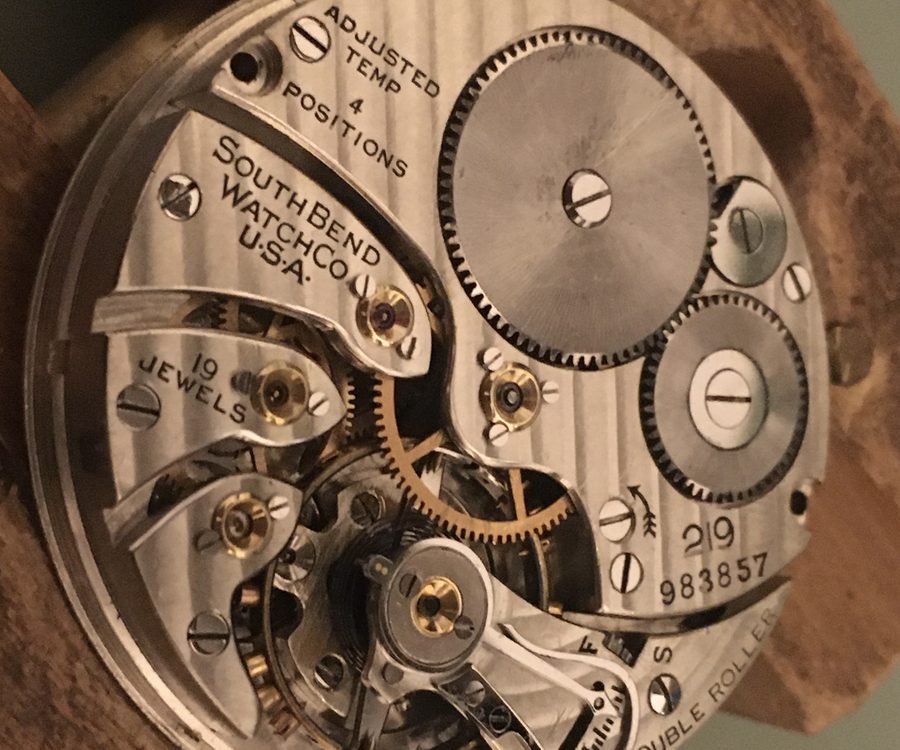 South Bend Watch Co. pocket watch movement